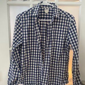 J-Crew Boys Gingham Button Down Size 14